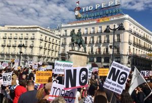 Demo gegen Stierkampf Madrid