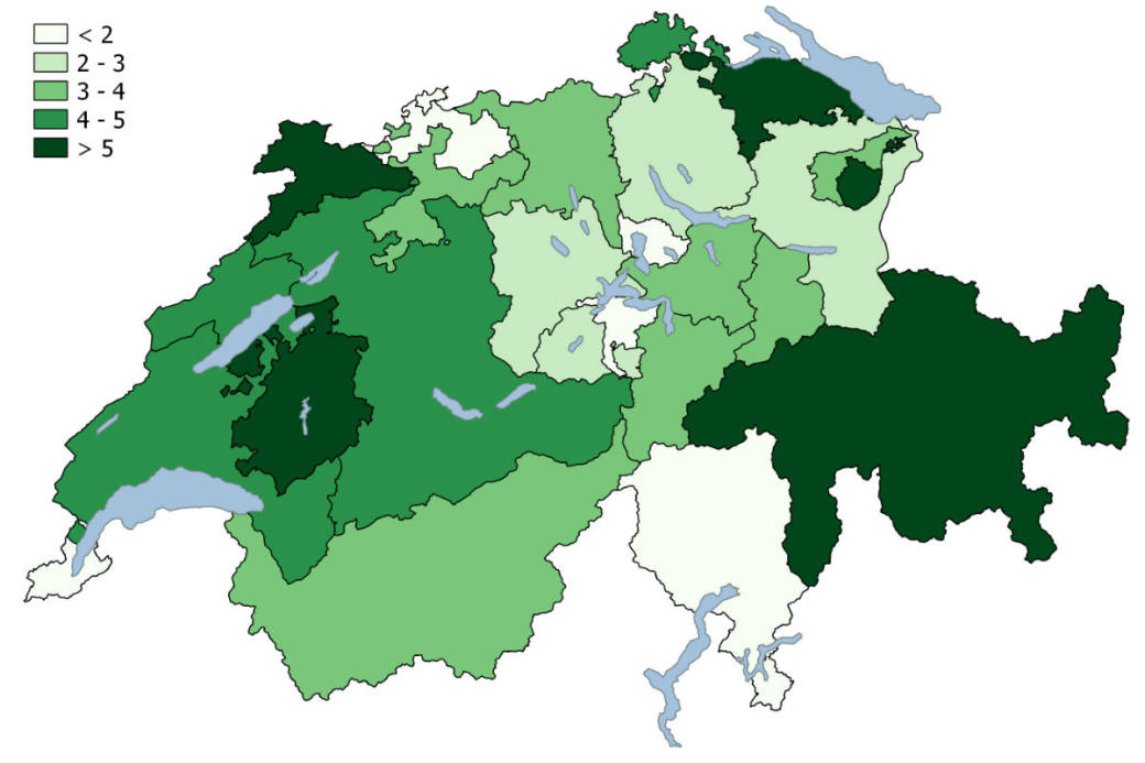 Grafik Wildunfälle Schweiz
