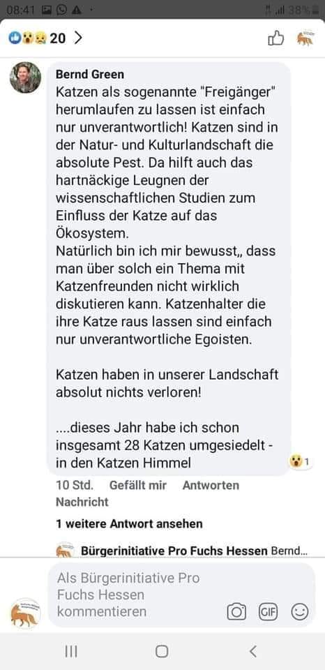 Bernd Green: Hobby-Jäger schiesst Haustiere in Katzenhimmel