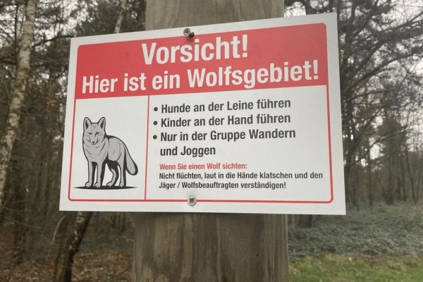 Emsland : des chasseurs de loisir posent des panneaux d'avertissement contre les loups