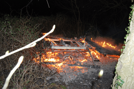 Zertrümmerte Hochsitze in der Valsugana