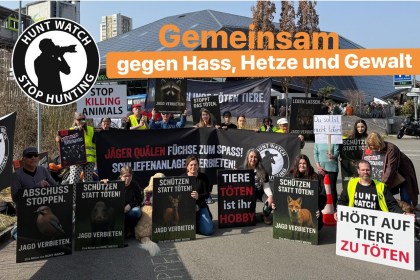 Würgen, Bespucken, Todesdrohungen Hobby Jäger gegen Tierschützer ein dokumentiertes Muster