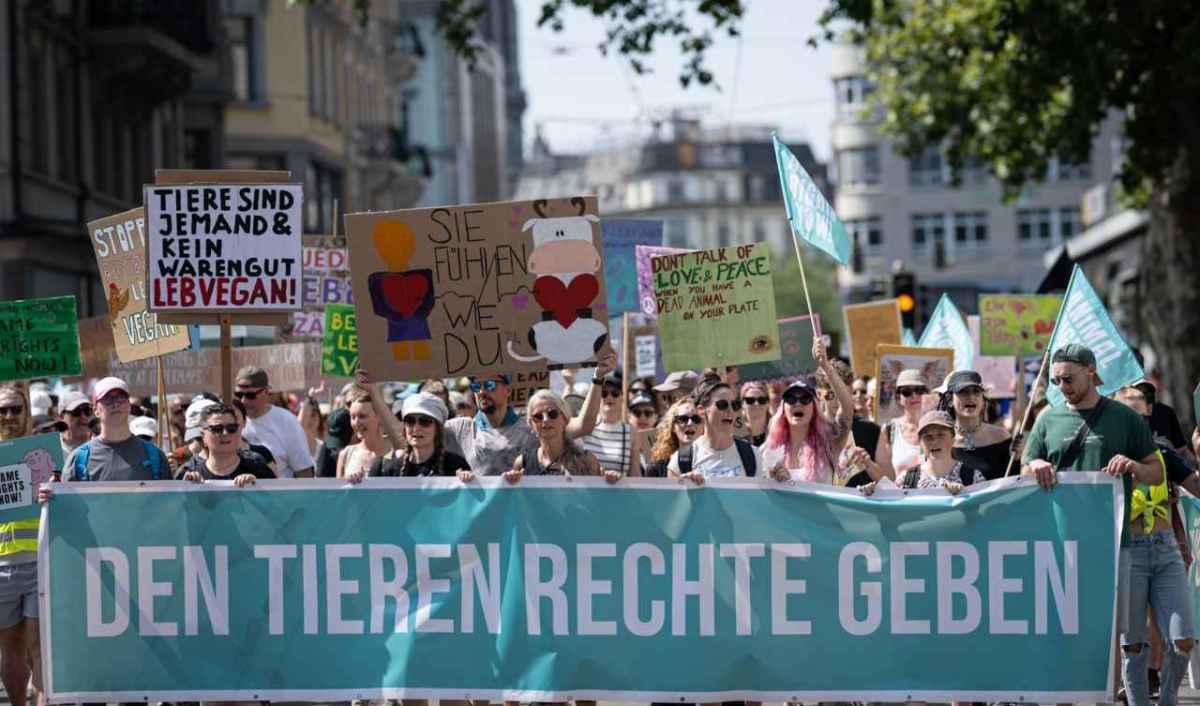3'200 Menschen für Tierrechte und in den grossen Schweizer Medien fast unsichtbar